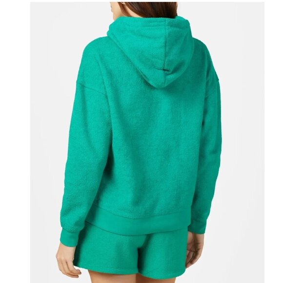 NWT Outerknown | Women's Hightide Hoodie In Ultra Marine Green - Picture 3 of 13